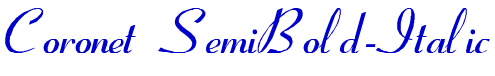 Coronet SemiBold-Italic fonte